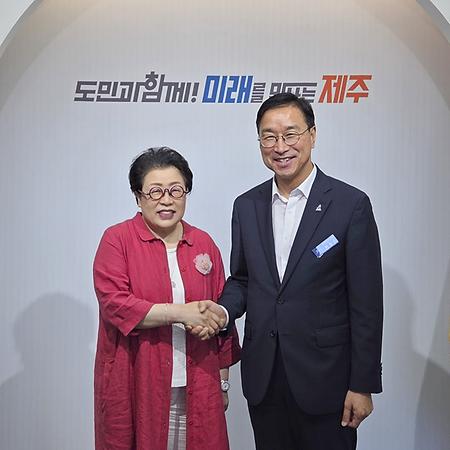 제주도지사와 간담회 진행... 지역 연계형 사업 협력 기반 마련
